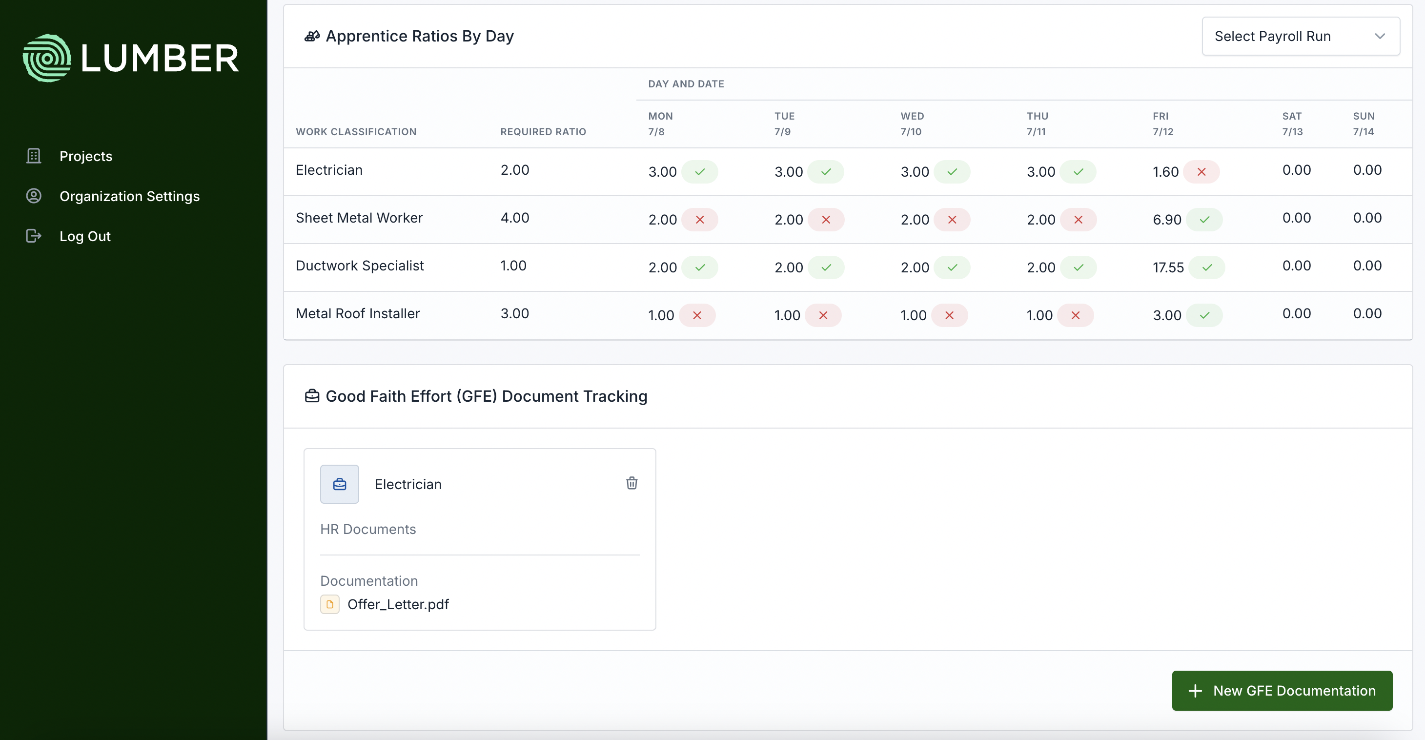 Pivla Smart Wage Calculator interface